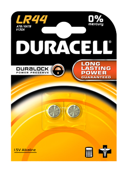 Батарейка Duracell LR44-2BL A76, 2 шт.