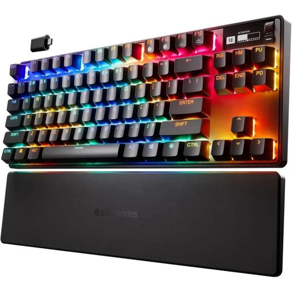 Клавиатура беспроводная SteelSeries Apex Pro TKL Wireless (2023) беспроводная, беспроводная, черный, 64865